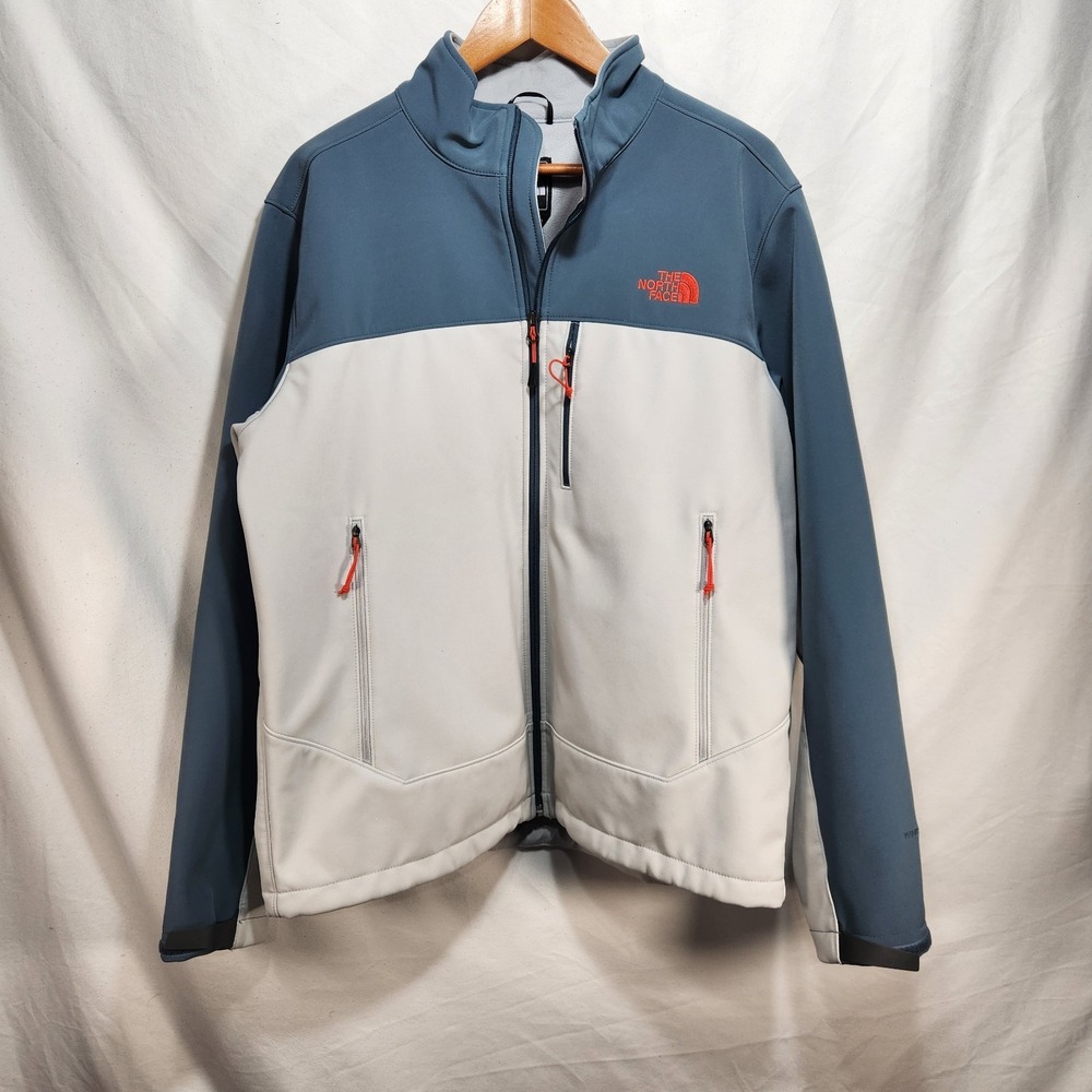 The North Face Mens Windwall Size Large Soft Shell Water Resistant Jacket Gray